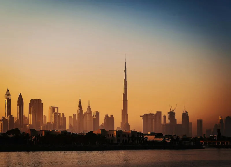 Downtown Dubai architecture and waterfront